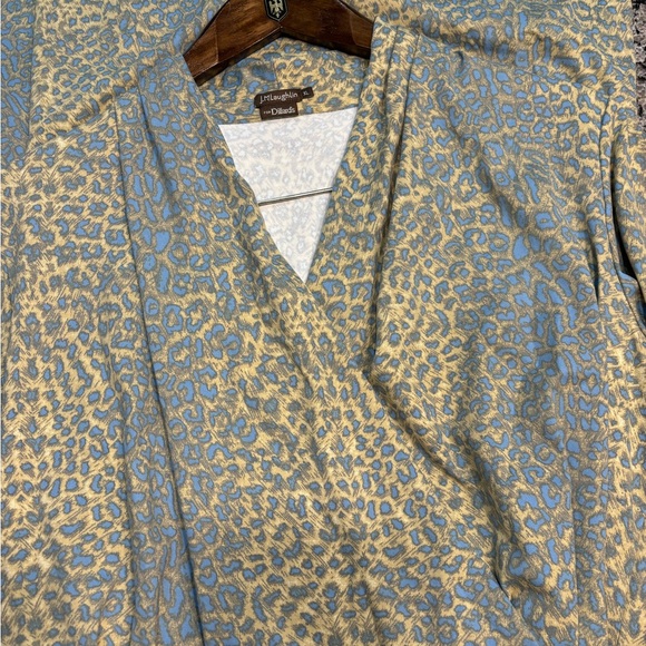 J.McLaughlin Light Yellow & Blue Pullover Dress - Picture 4 of 7